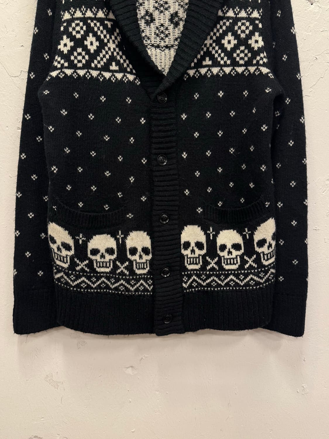 77) STOOGE & CO Skull Pattern Shawl Coll 상품이미지3