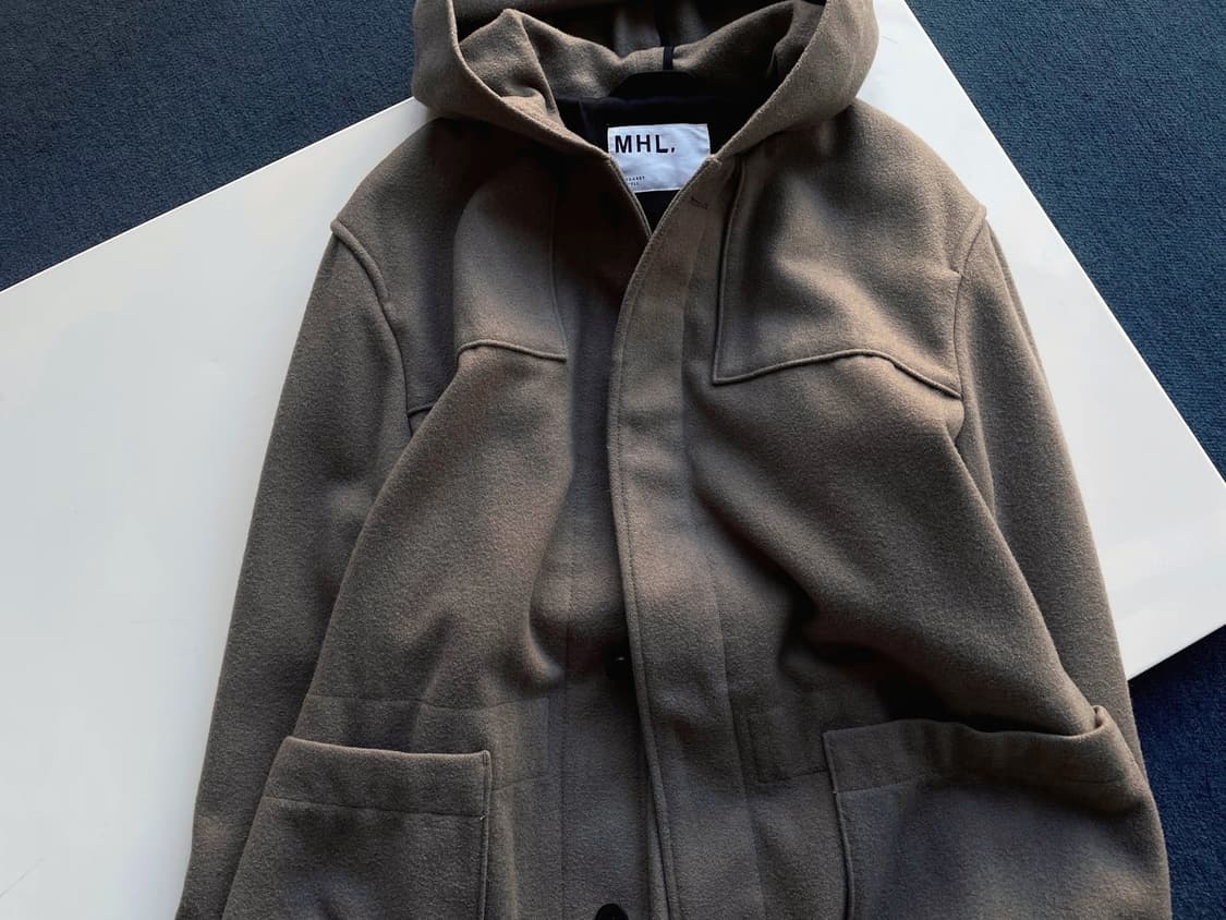 Cropped melton duffle hoodcoat 상품이미지4