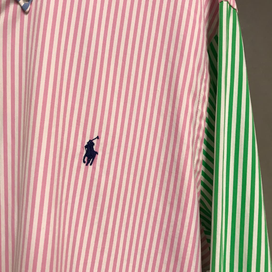 폴로 랄프로렌 QR 배색 스트라이프 셔츠 XL 상품이미지4