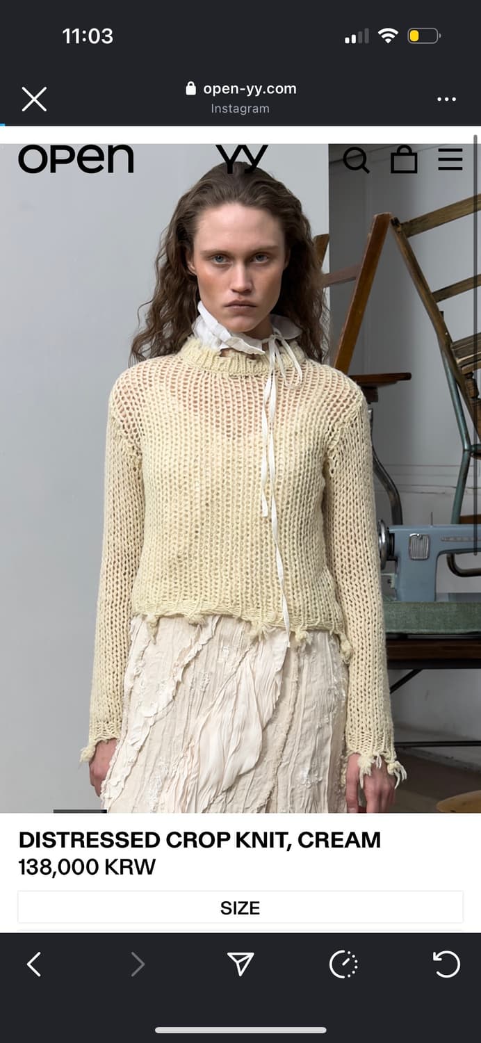 Openyy crop knit 상품이미지1