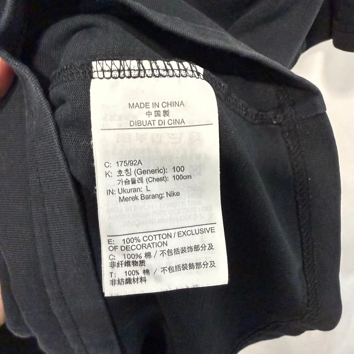 나이키 골드로고 백프린팅 반팔티 L 상품이미지4