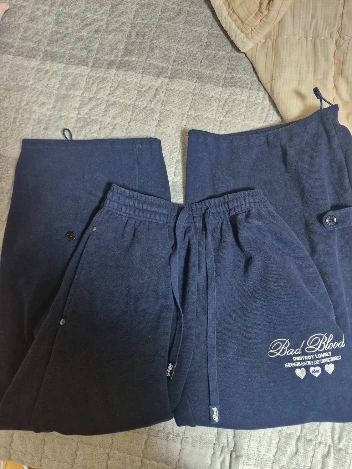 배드블러드 2way 커브드 조거팬츠 네이비 상품이미지8