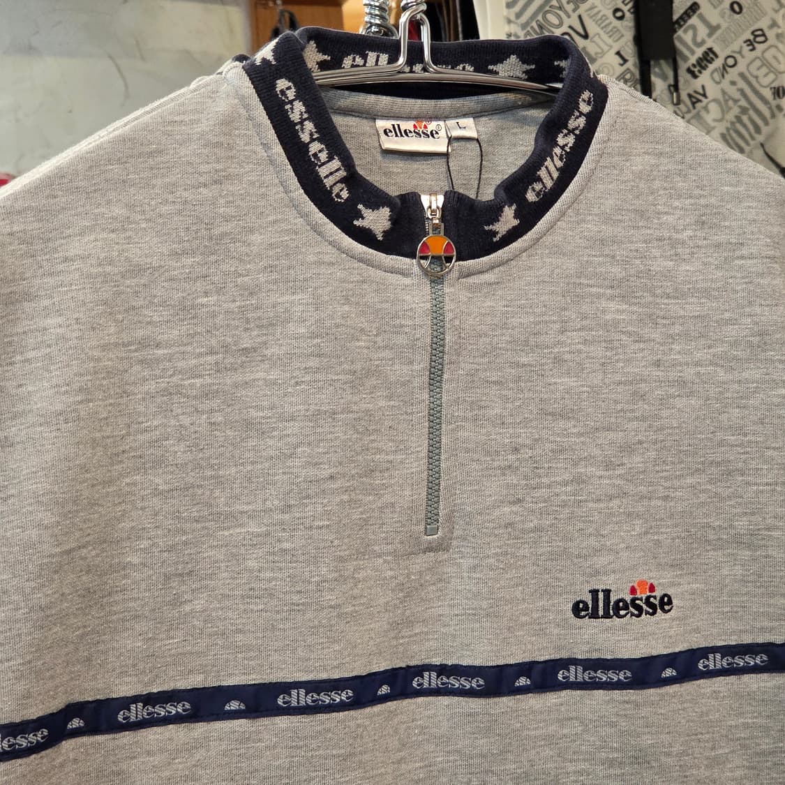 엘레쎄 그레이 반집업 7부 롱슬리브 상품이미지3