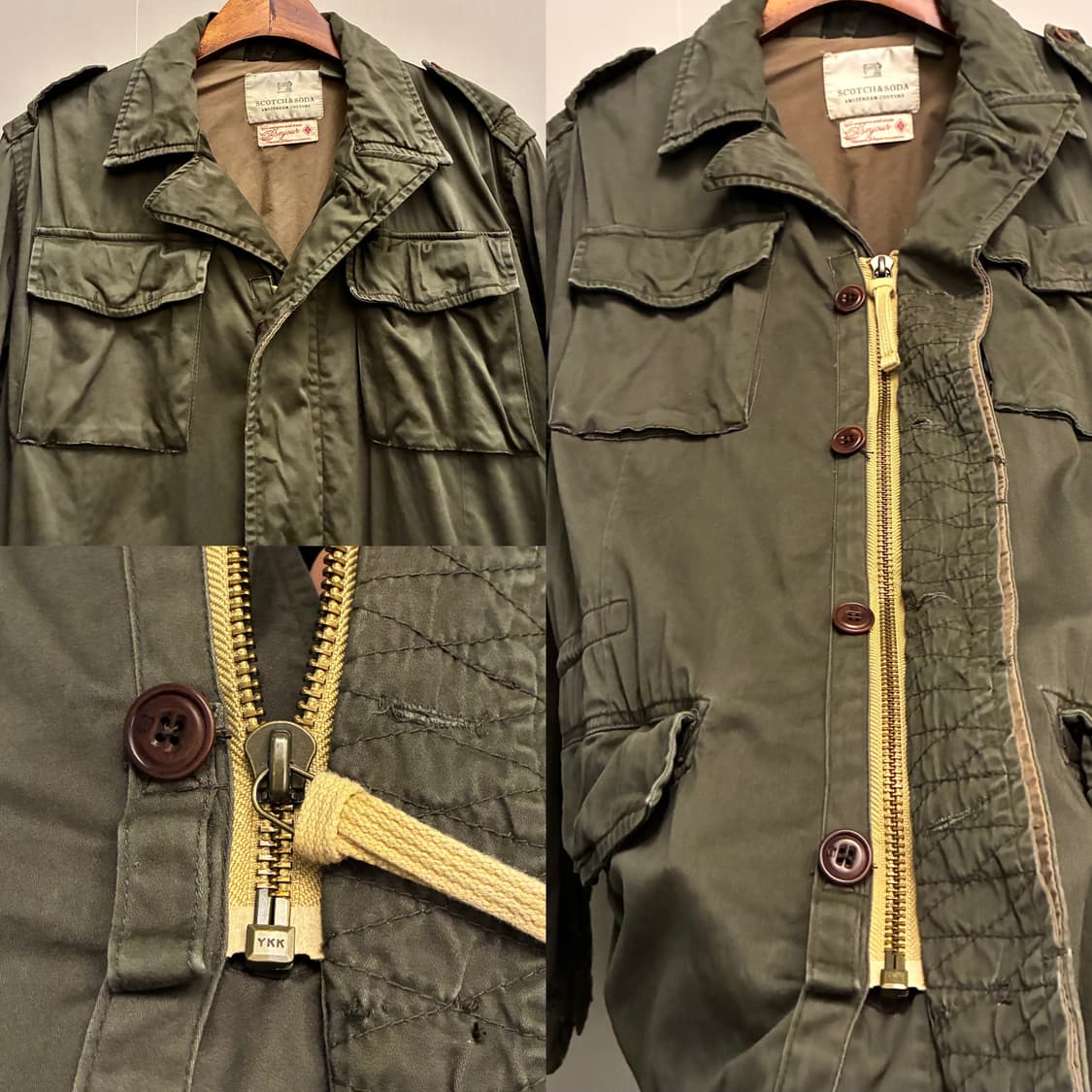 (M~L)스카치앤소다 밀리터리 가먼트다잉 m47 필드 컴뱃자켓 야상 상품이미지4