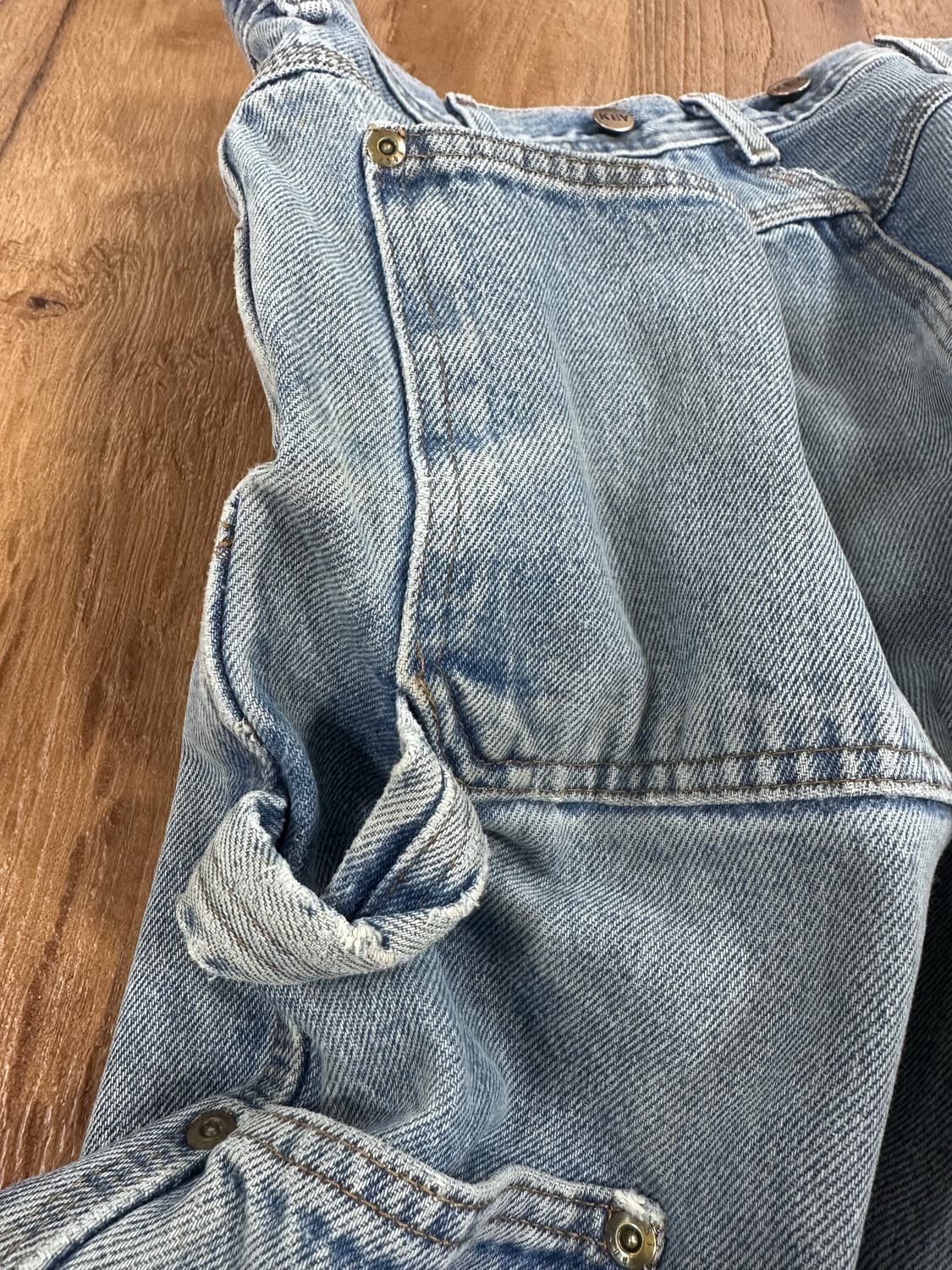 90s KEY 더블니 카펜터 데님 팬츠 상품이미지10
