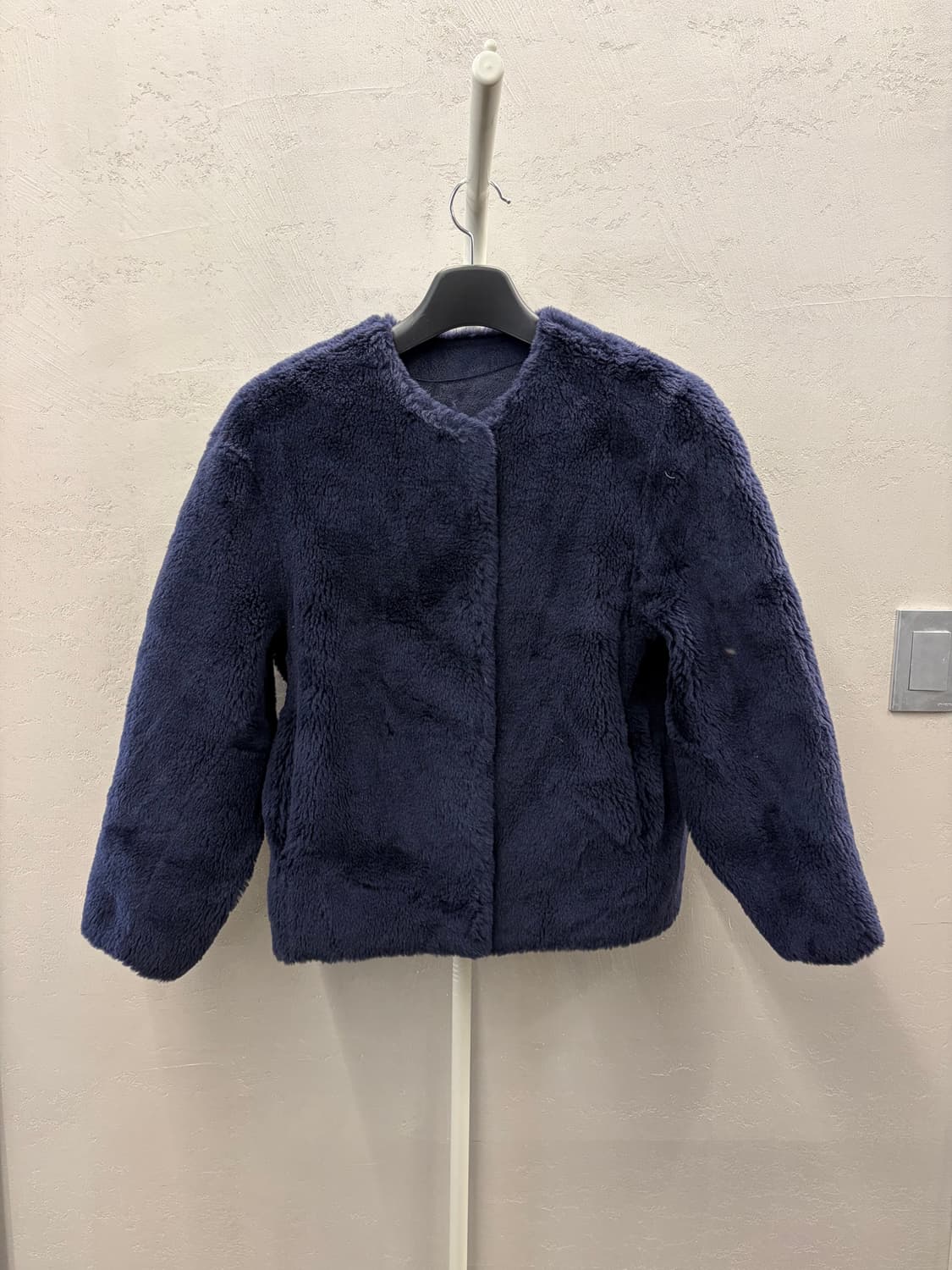 네이비 뽀글이 퍼 자켓 free 상품이미지2