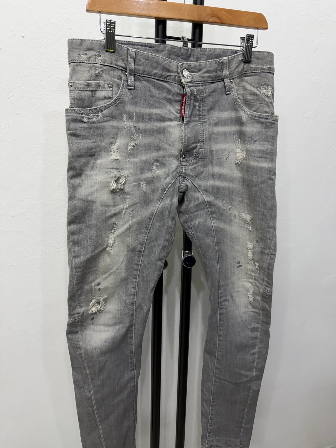 정품) 디스퀘어드2 데미지 워싱 타이디 바이커 청바지 46 상품이미지2