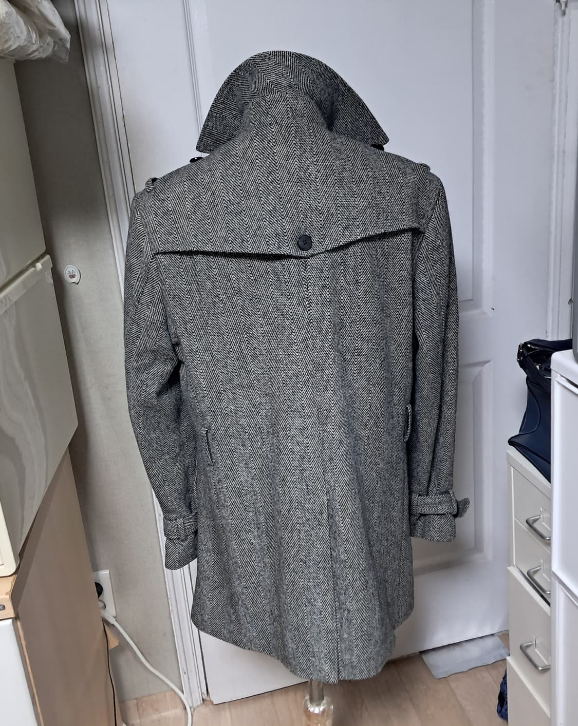 트래드클럽 남성 헤링본 모100% 코트 95 상품이미지3