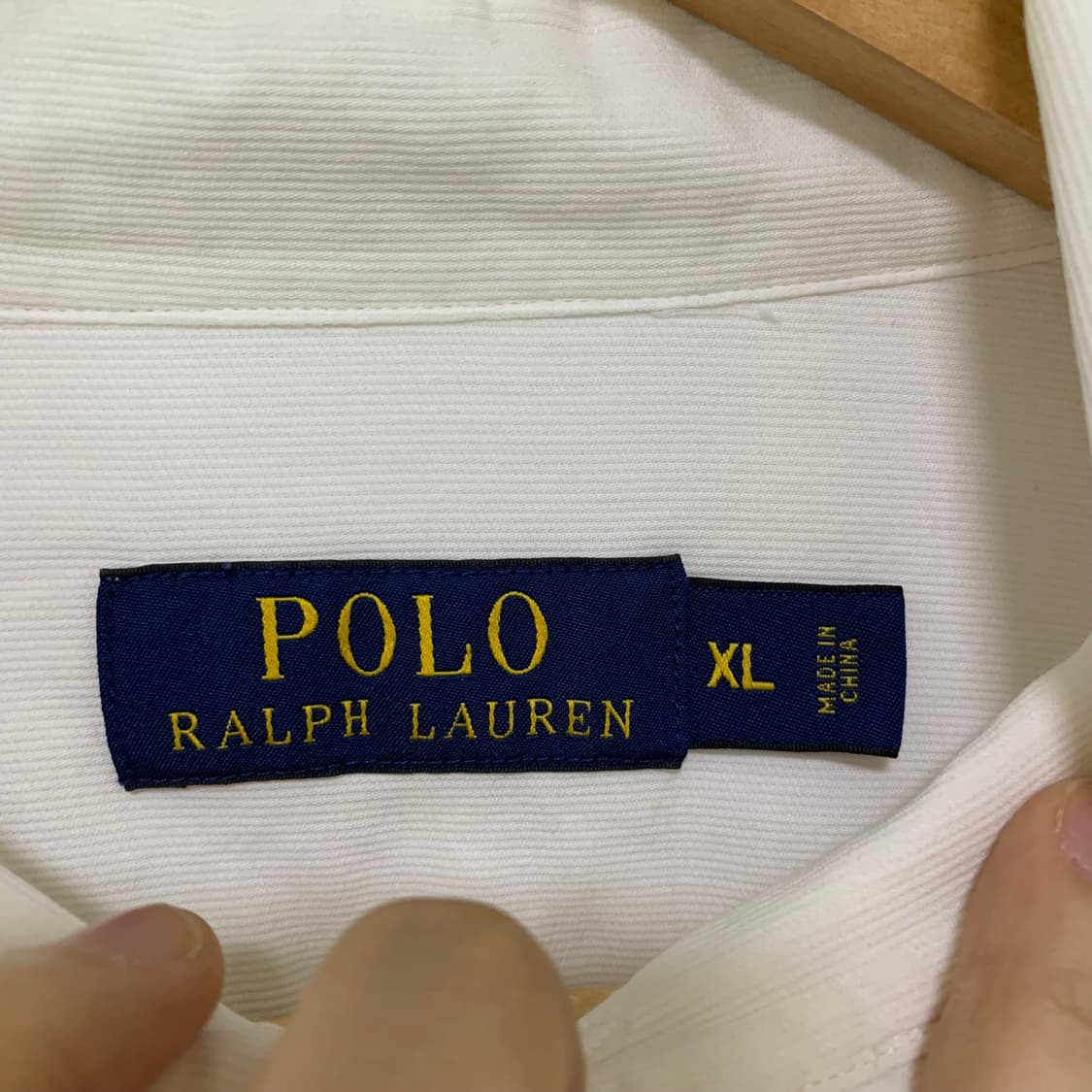 폴로 랄프로렌 더블 포켓 아이보리 빈티지 베이직 셔츠 남성 XL 상품이미지7