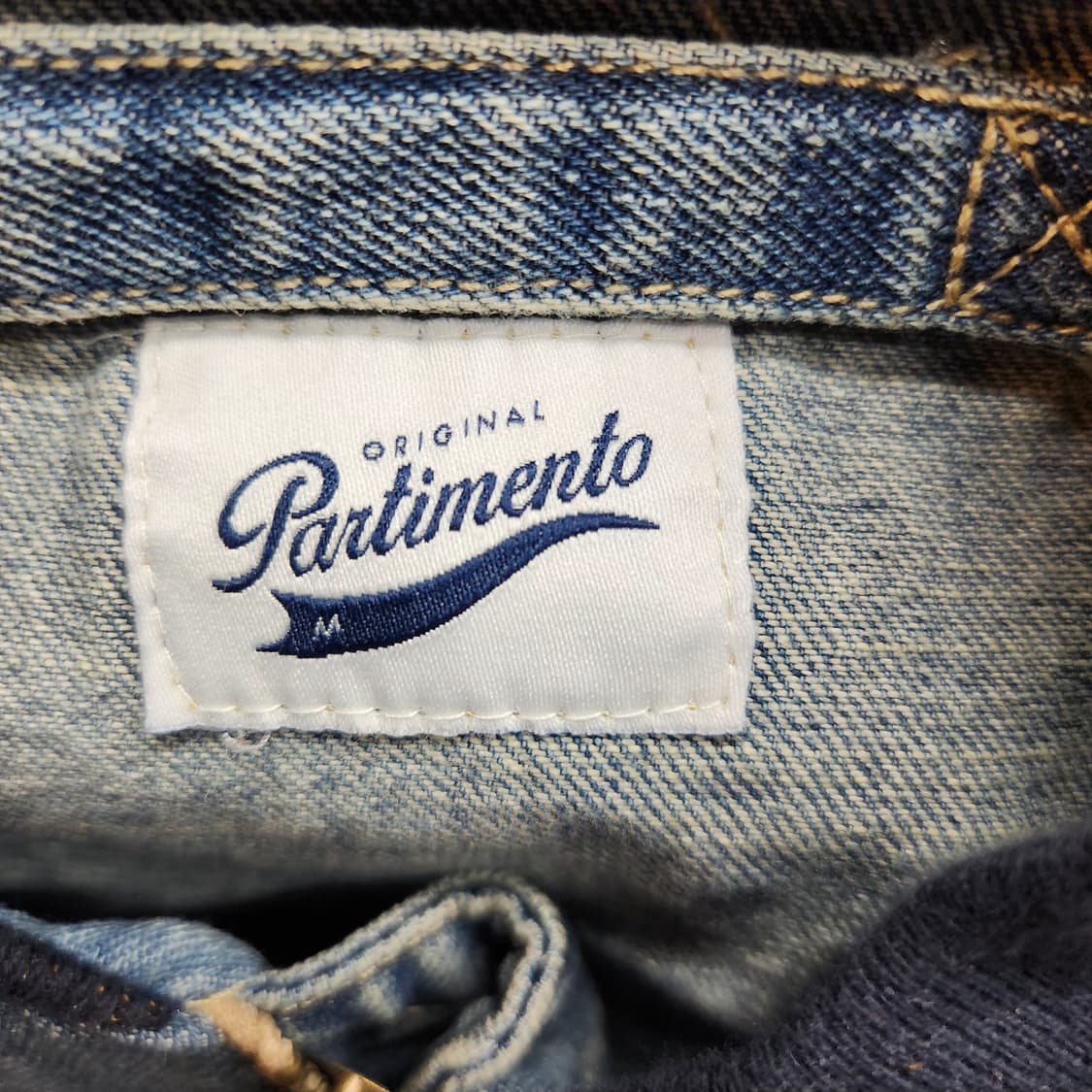 파르티멘토 빈티지 디스트로이드 워싱 데님 항공자켓 M(M)남여공용 상품이미지6