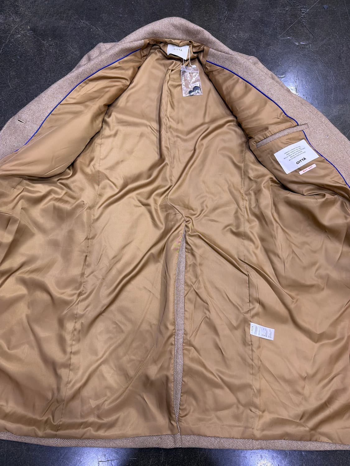 CITTA 씨타 클래식 울 오버핏 코트 베이지 상품이미지10