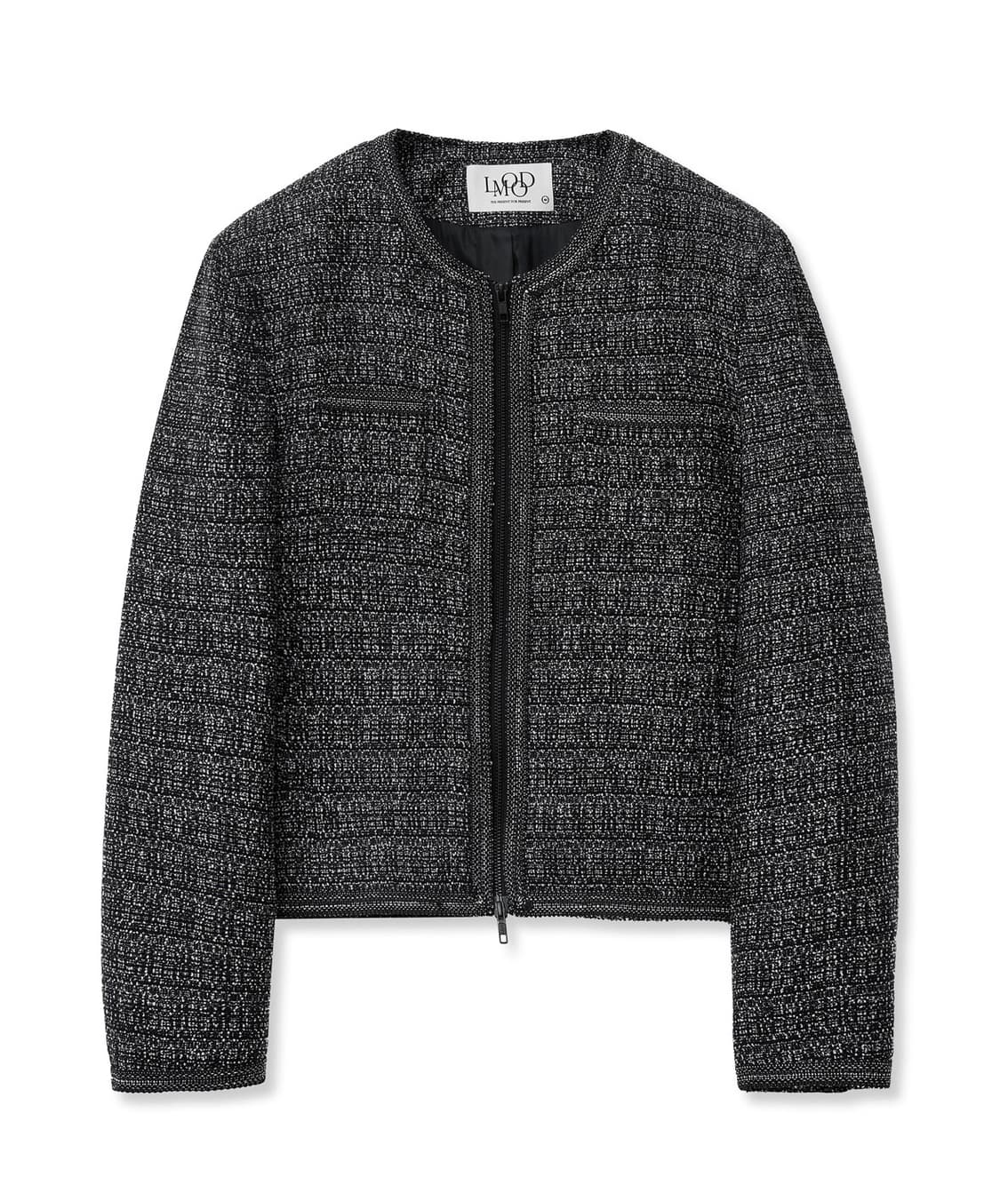 엘무드 메탈 트리밍 트위드 자켓 상품이미지2