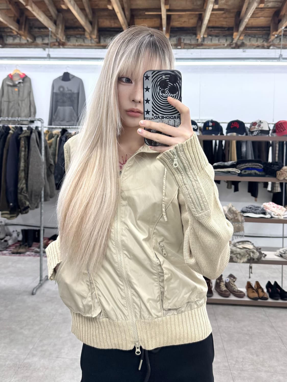 Appena 투웨이 니트 집업 상품이미지1