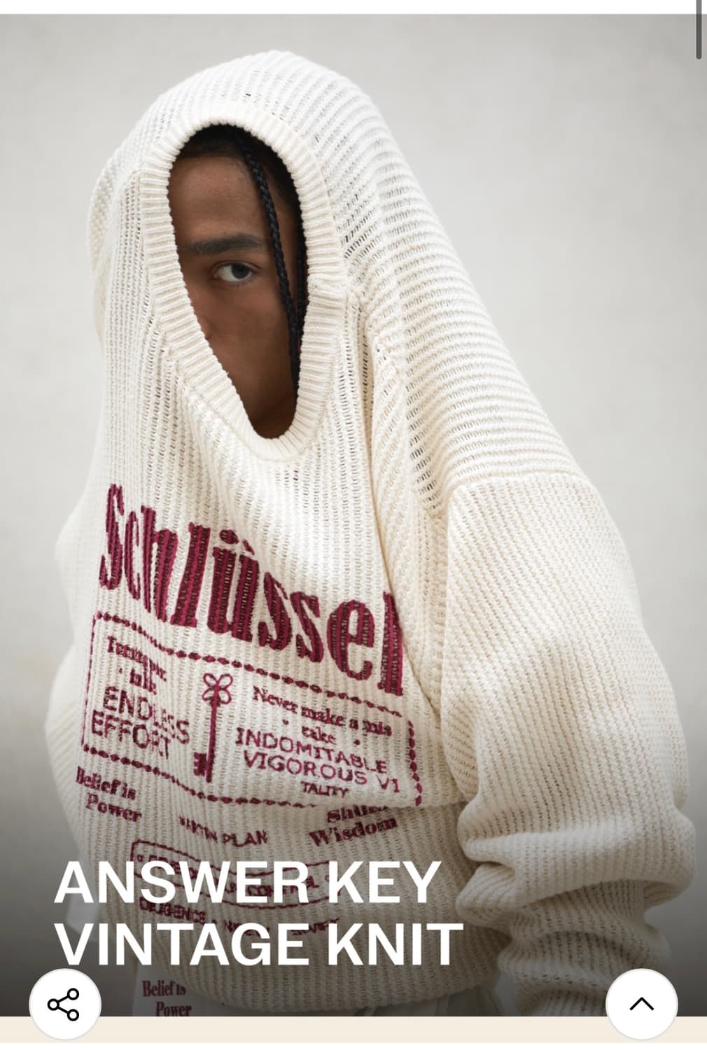 (L) 마틴플랜 Answer Key Vintage Knit 니트 판매 상품이미지2