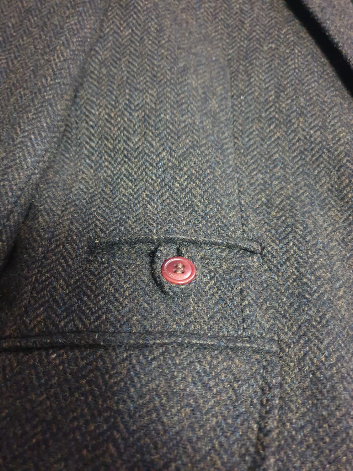 (빈티지) 더 클래스 10s 헤링본 행거치프 클래식 울 블레이저 (95) 상품이미지3