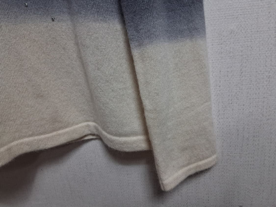 일본빈티지 CLUBBY TIME 100%캐시미어니트 비즈장식 그라데이션칼 상품이미지5