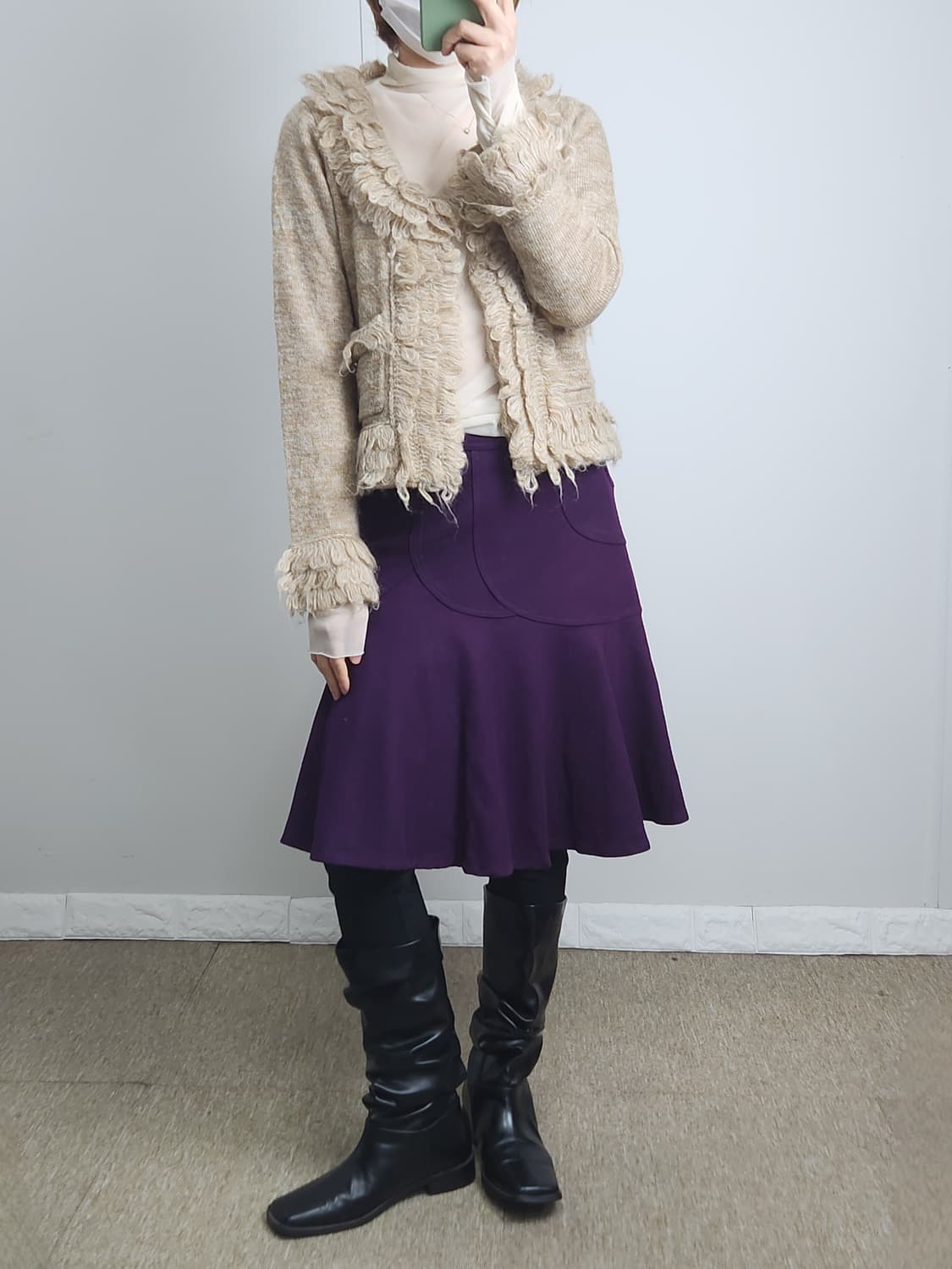 라인 물결 스커트 상품이미지3