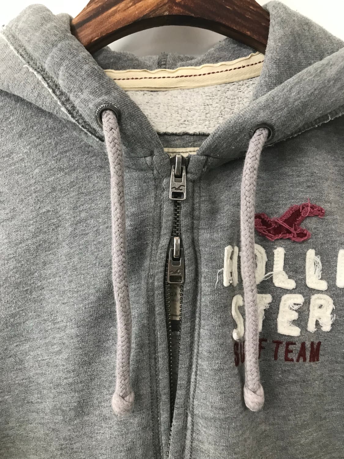 홀리스터 y2k 와투케 딱붙 그레이 후드집업 상품이미지6