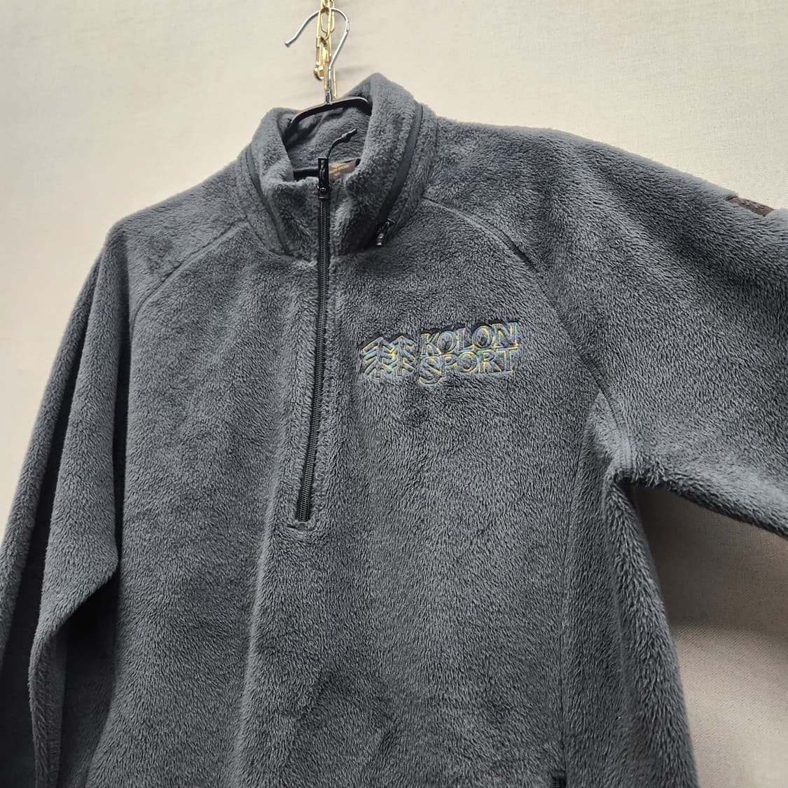 코오롱스포츠 로고 와펜 반집업 플리스 105(XL) 상품이미지3