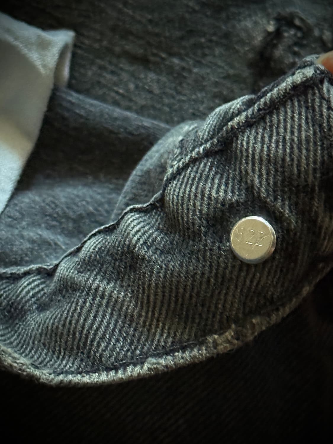 90s USA 리바이스 블랙탭 550 블랙워시드 흑청 데님 팬츠 상품이미지9