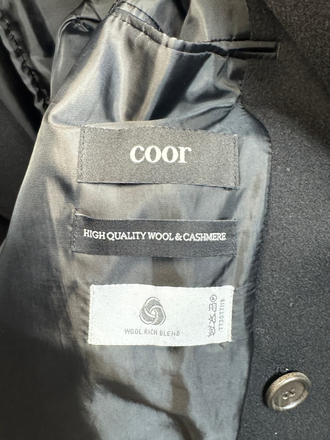 쿠어 캐시 울 혼방 코트 s사이즈 상품이미지3
