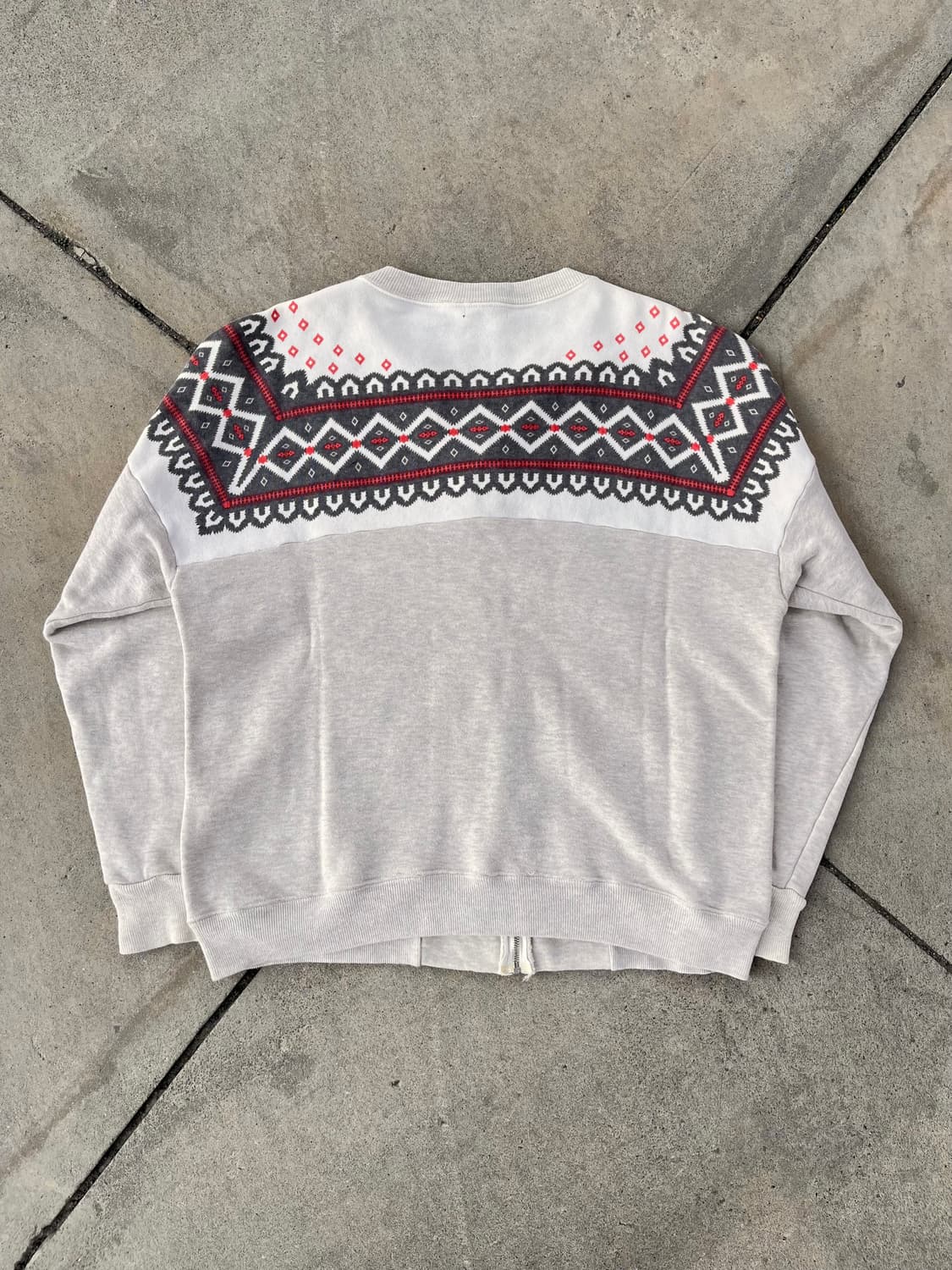 60s USA 빈티지 복각 스노우 패턴 집업 스웻셔츠 상품이미지5