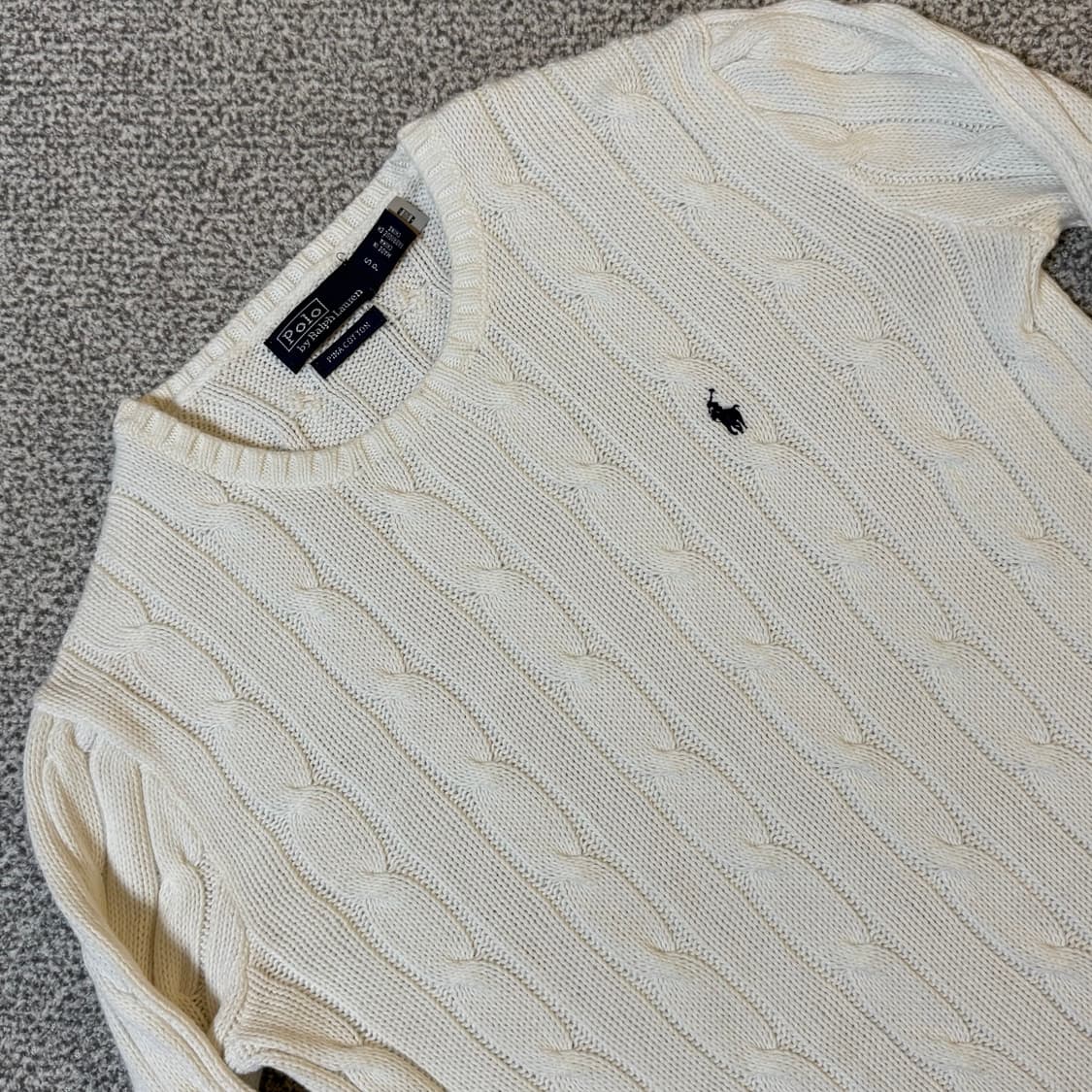 폴로 랄프로렌 코튼 크루넥 니트 S 상품이미지2