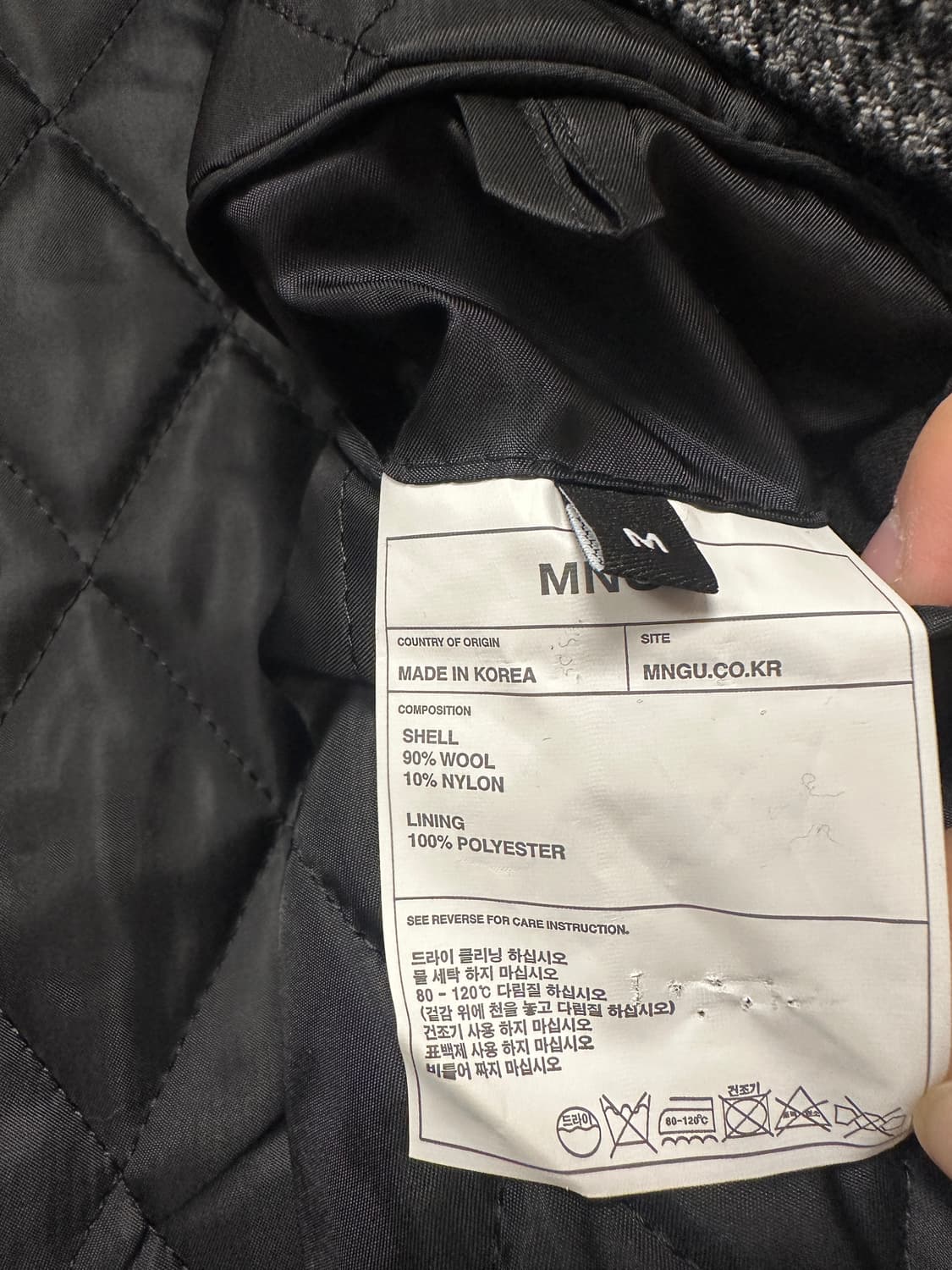 [M] mngu 19fw 발마칸 패딩 체크코트 상품이미지4