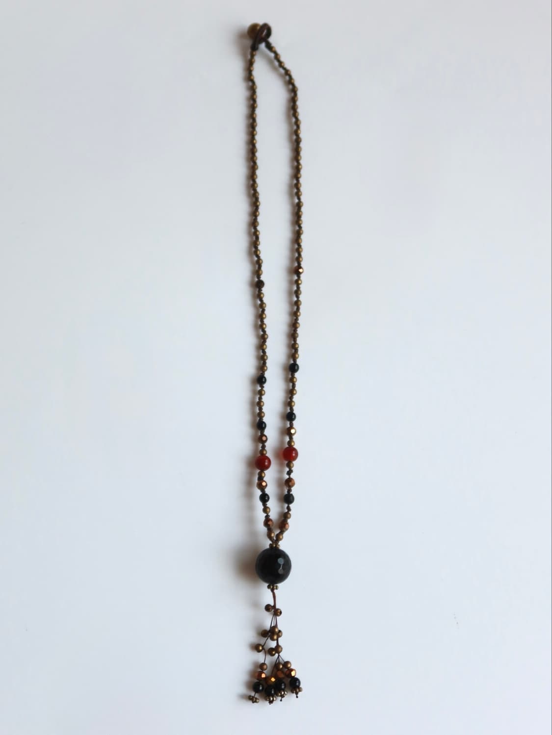 black bead tessle necklace 상품이미지3