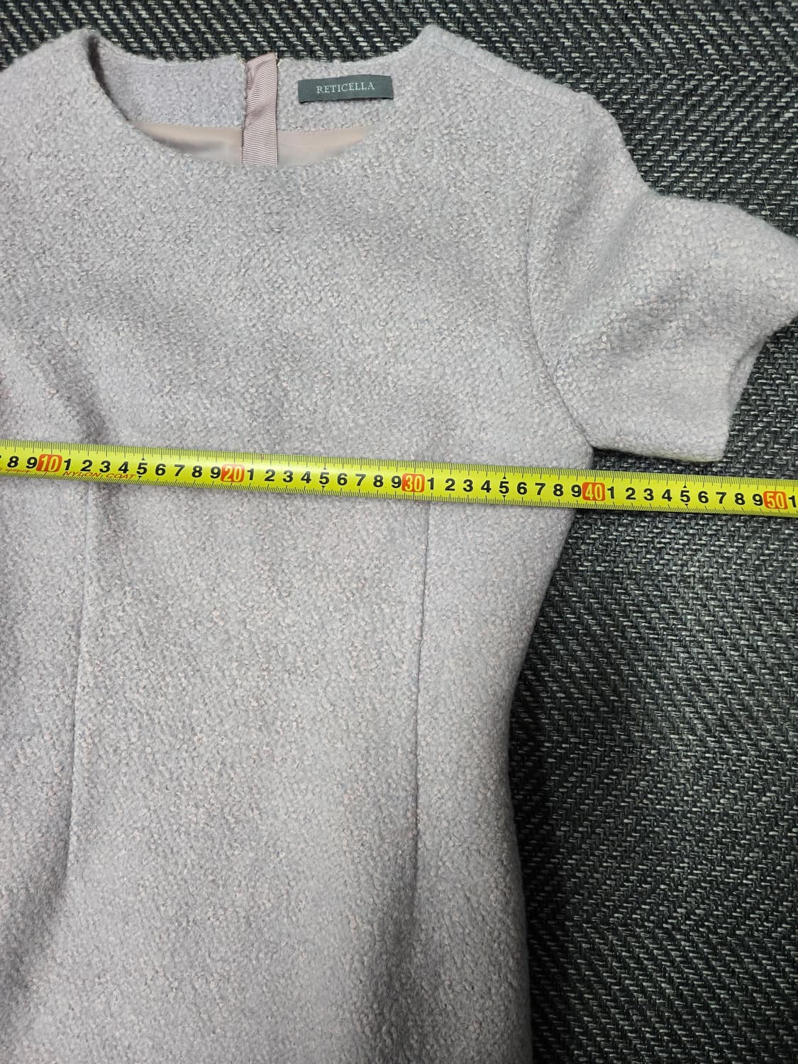 레티첼라 울60% 트위드 반팔 미니 원피스 상품이미지7