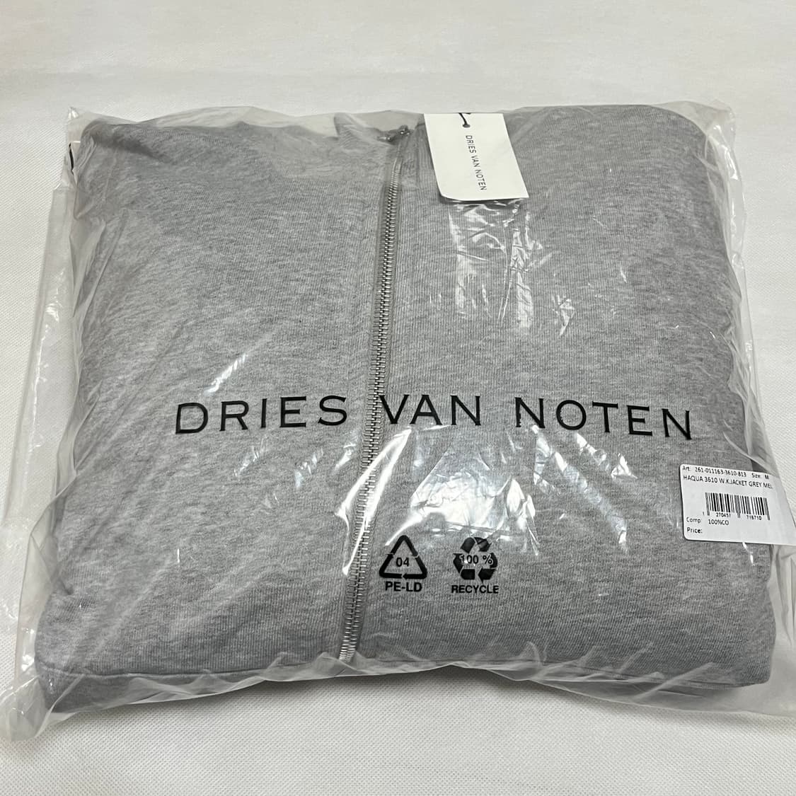 [M]드리스반노튼 26ss Draped 저지 자켓/그레이 상품이미지5