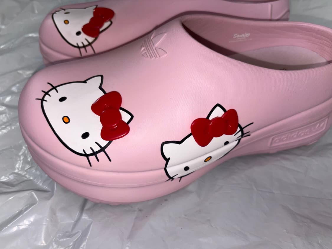 아디다스 헬로키티 아디폼 스탠 스미스 뮬 클리어 핑크 레드 255 상품이미지3