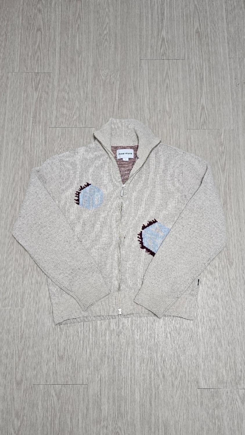 예스아이씨 다이스 니트 집업 L사이즈  상품이미지1