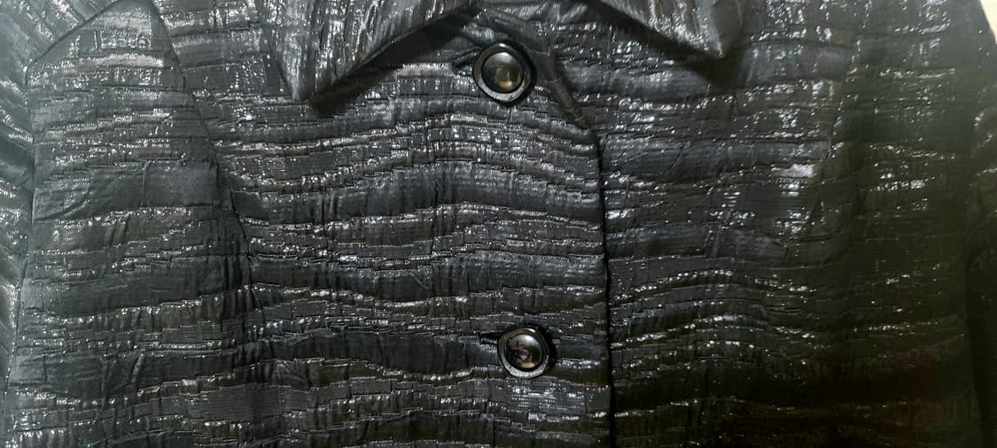 YOSHIKO 클래식 와이드 박시핏 트윙클 자가드 롱코트 상품이미지5