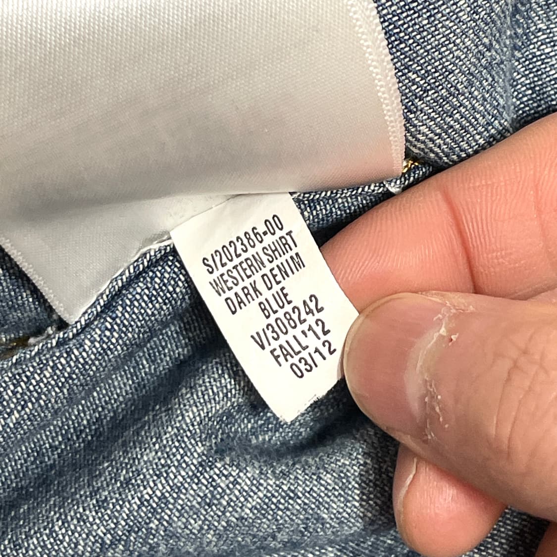 갭 데님 웨스턴 셔츠 남방 여성XS 상품이미지7