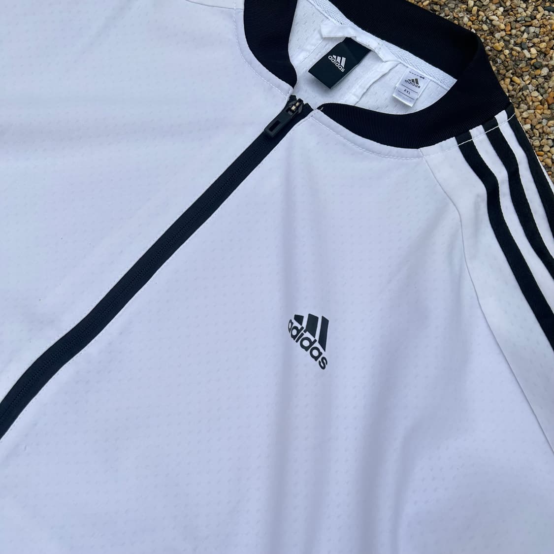 아디다스 (ADIDAS)흰검 삼선 화이트 바람막이 자켓 상품이미지4