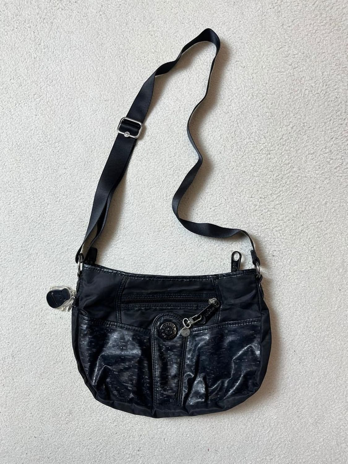 키플링 00s Y2K 글로시 배색 미니 크로스백 Q1240 상품이미지1