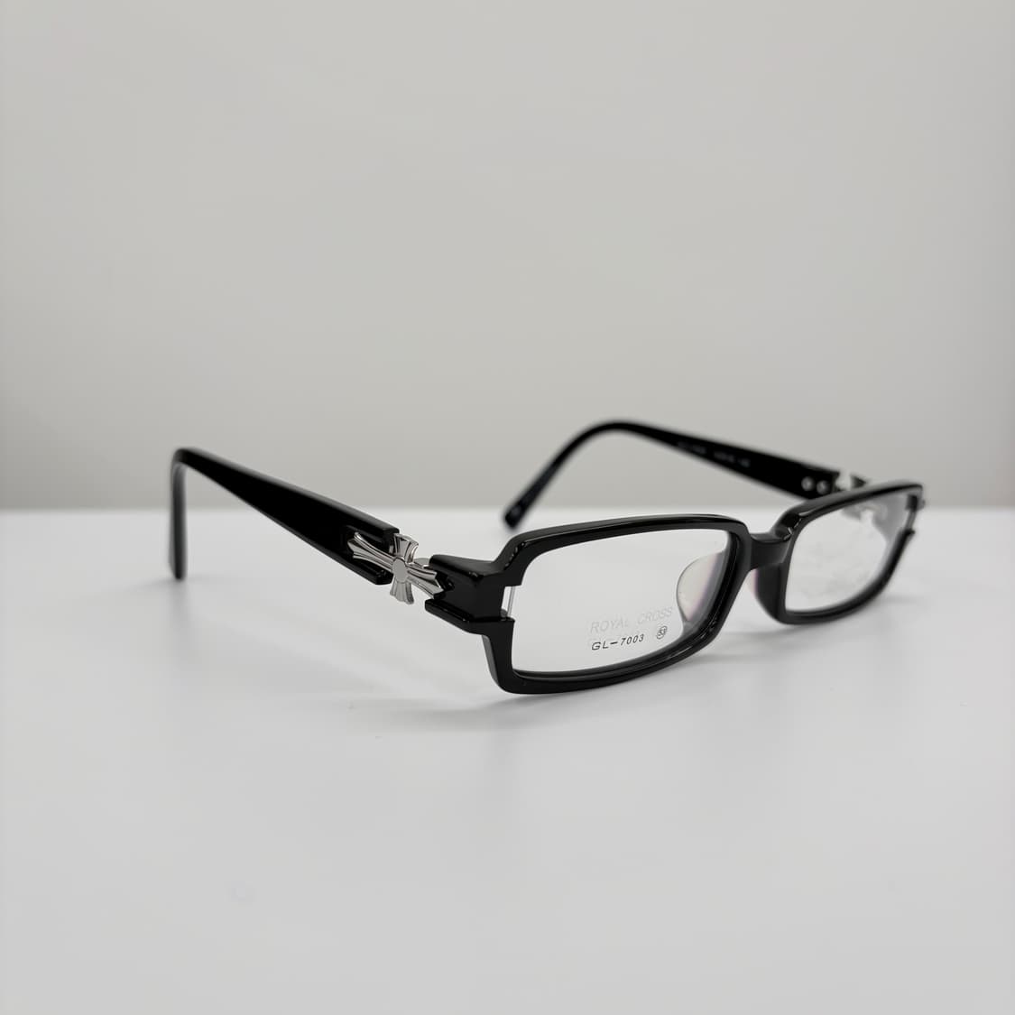 GALLAN 블랙실버 십자가 빈티지 뿔테 상품이미지2