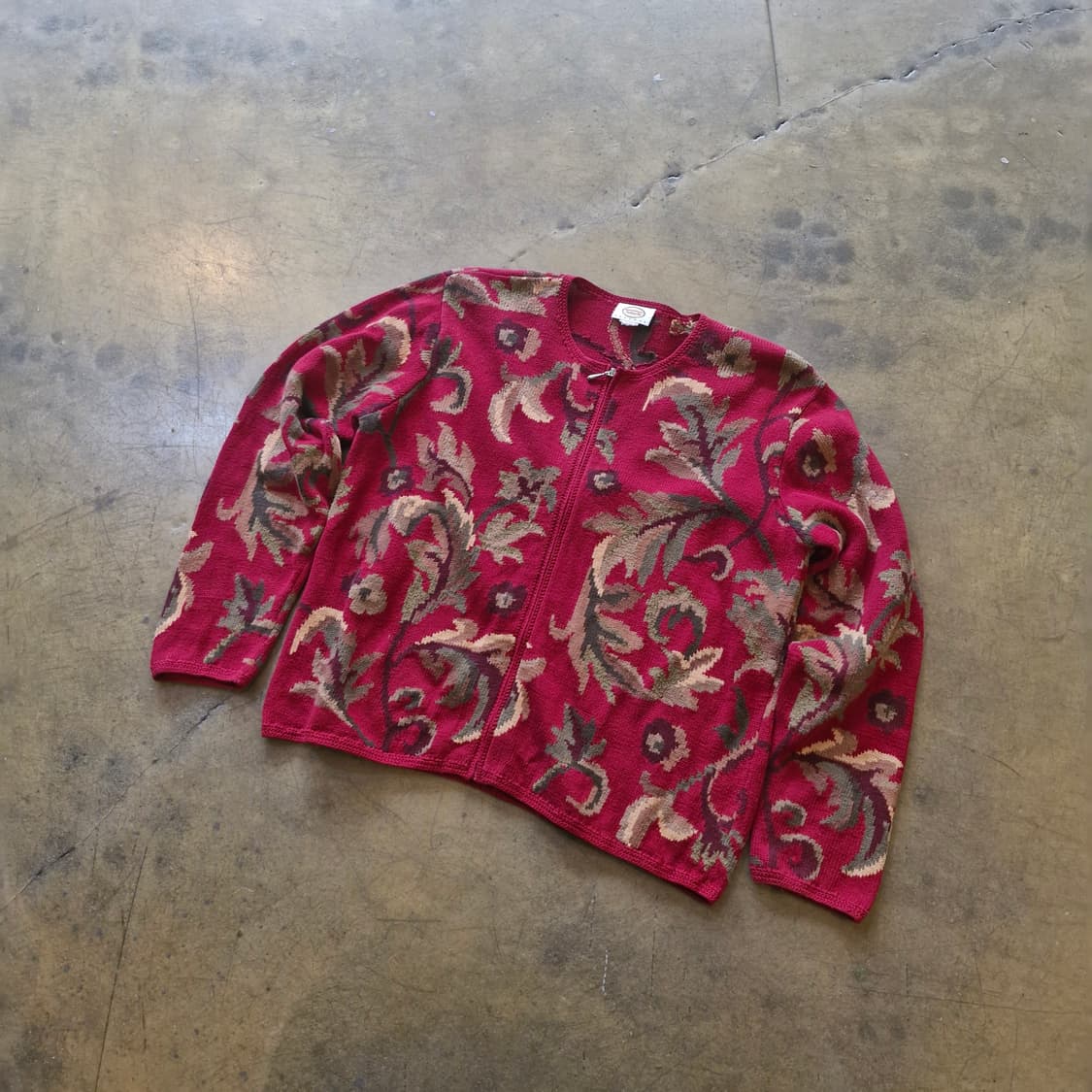 빈티지 패턴 집업 가디건 ~77 상품이미지1