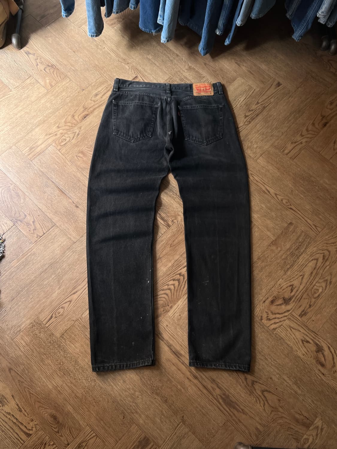 [36]리바이스 505 블리치드 흑청 데님 팬츠 상품이미지2