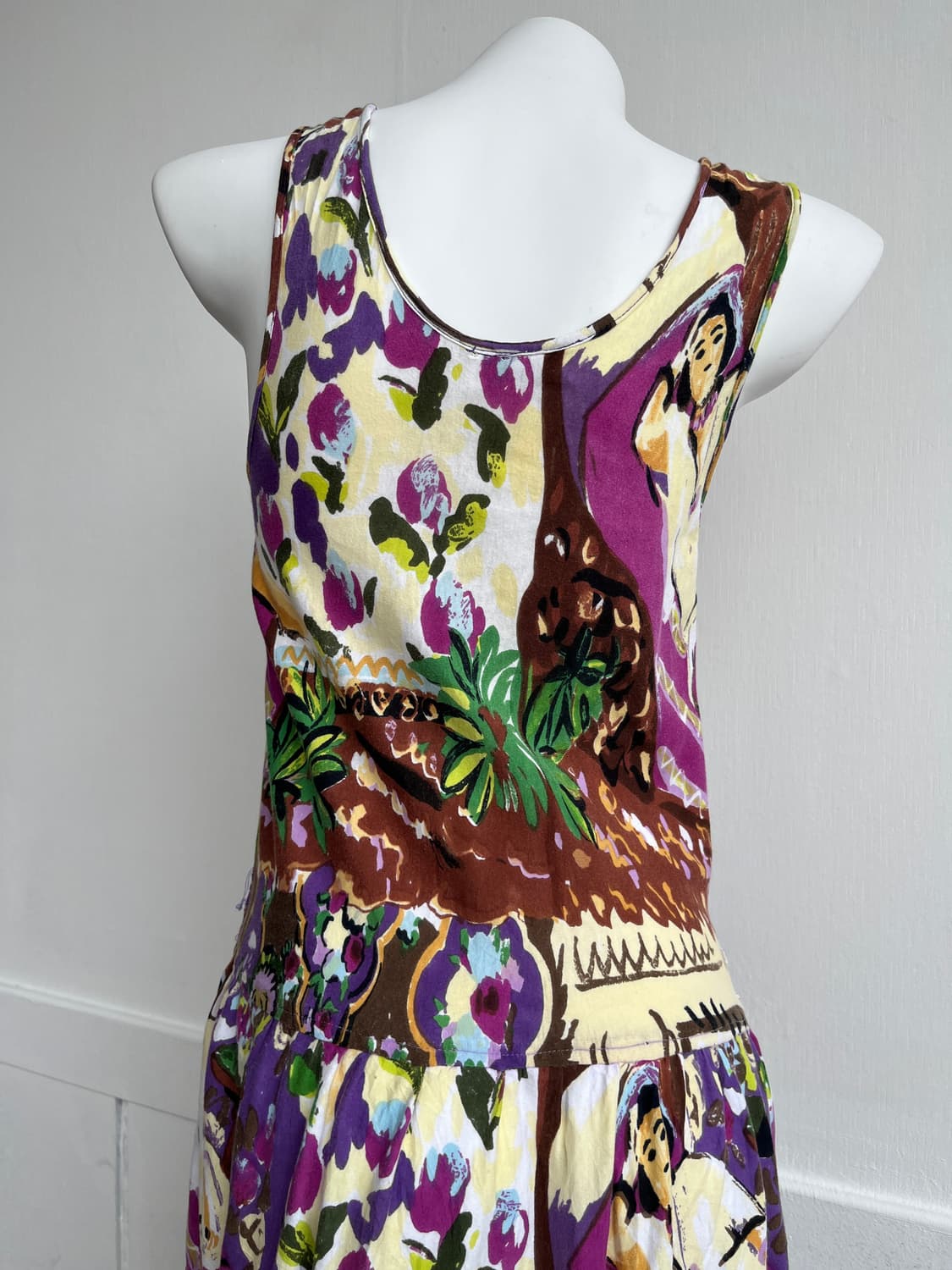 HIGH-TECH 퍼플 보헤미안 아트 패턴 원피스 상품이미지6