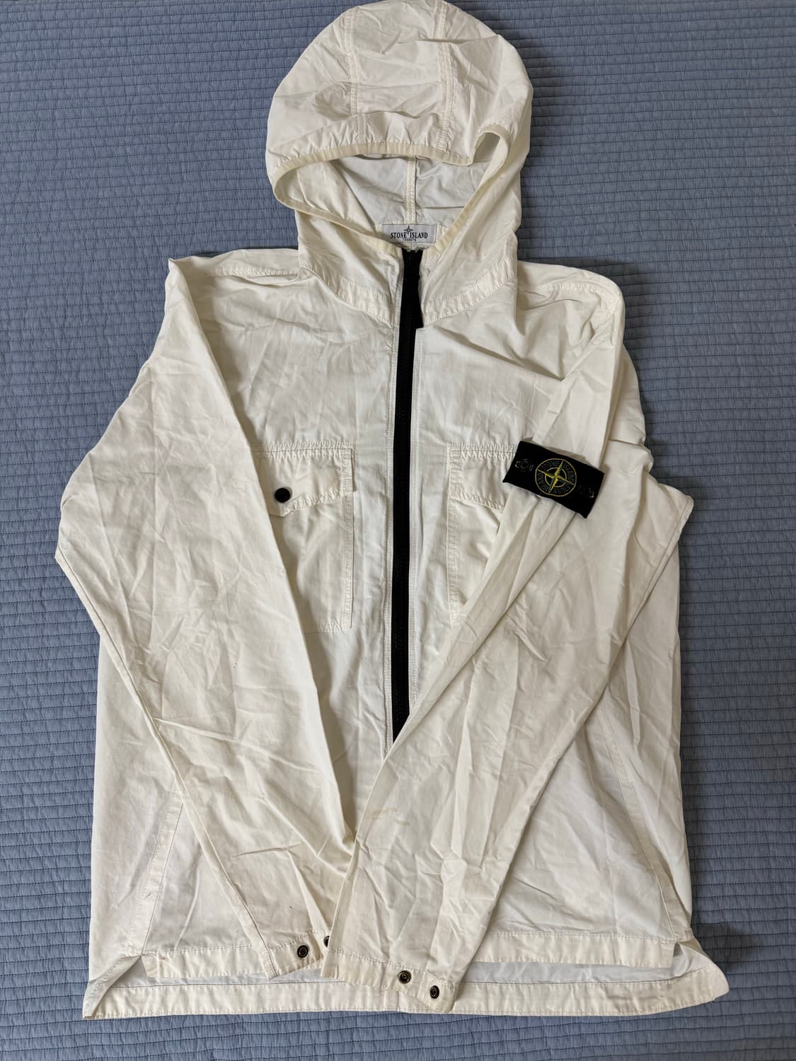Stone island 스톤아일랜드 흰색 바람막이 XL 화이트 상품이미지1