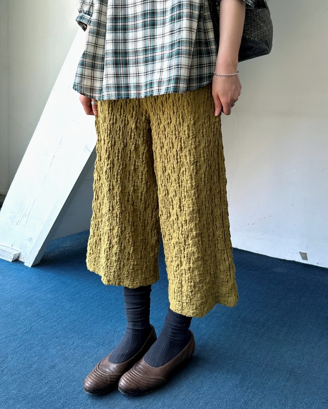 Volume fabric stretched banded 3/4 pants 상품이미지10
