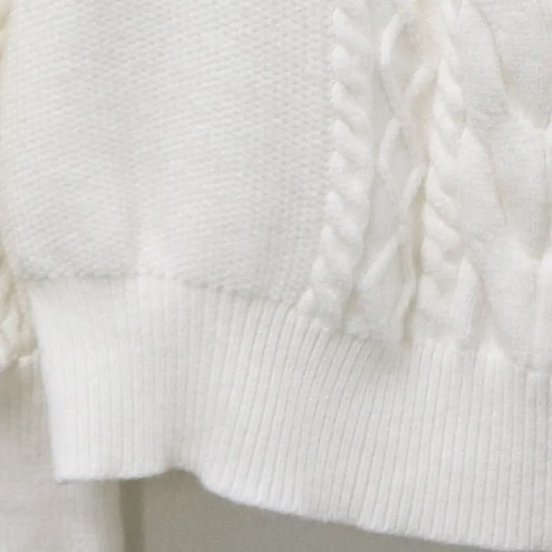 스프레이 스퀘어 넥 꽈배기 니트 61916 상품이미지4