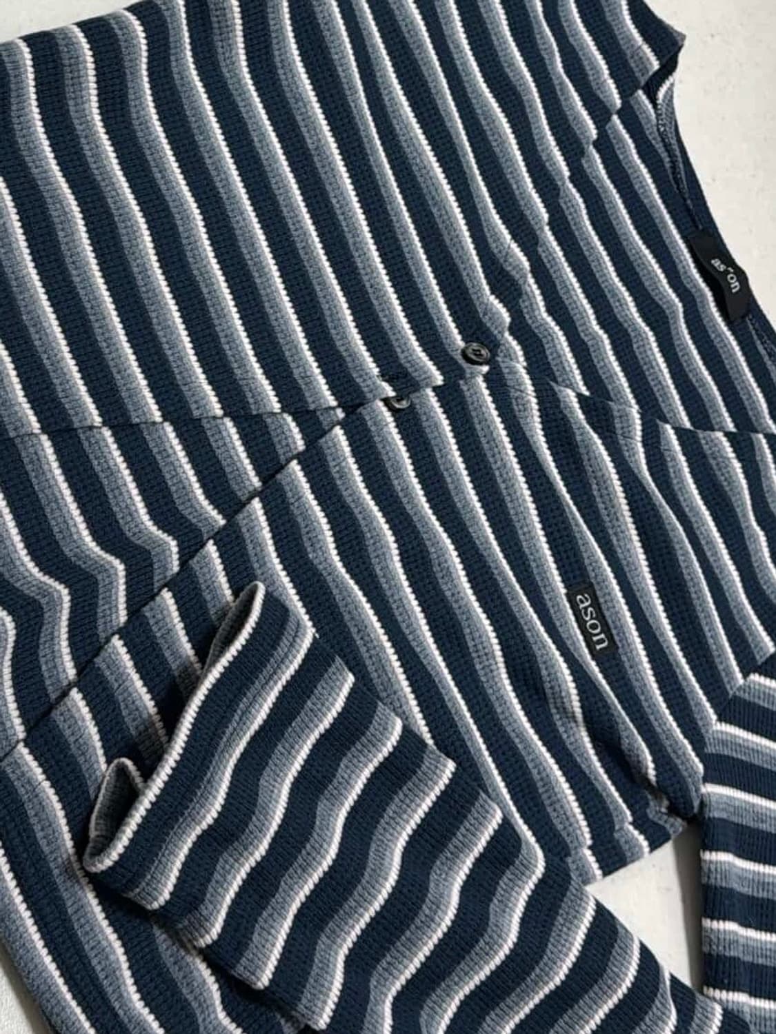 애즈온 스트라이프 가디건 ( Navy ) 상품이미지1