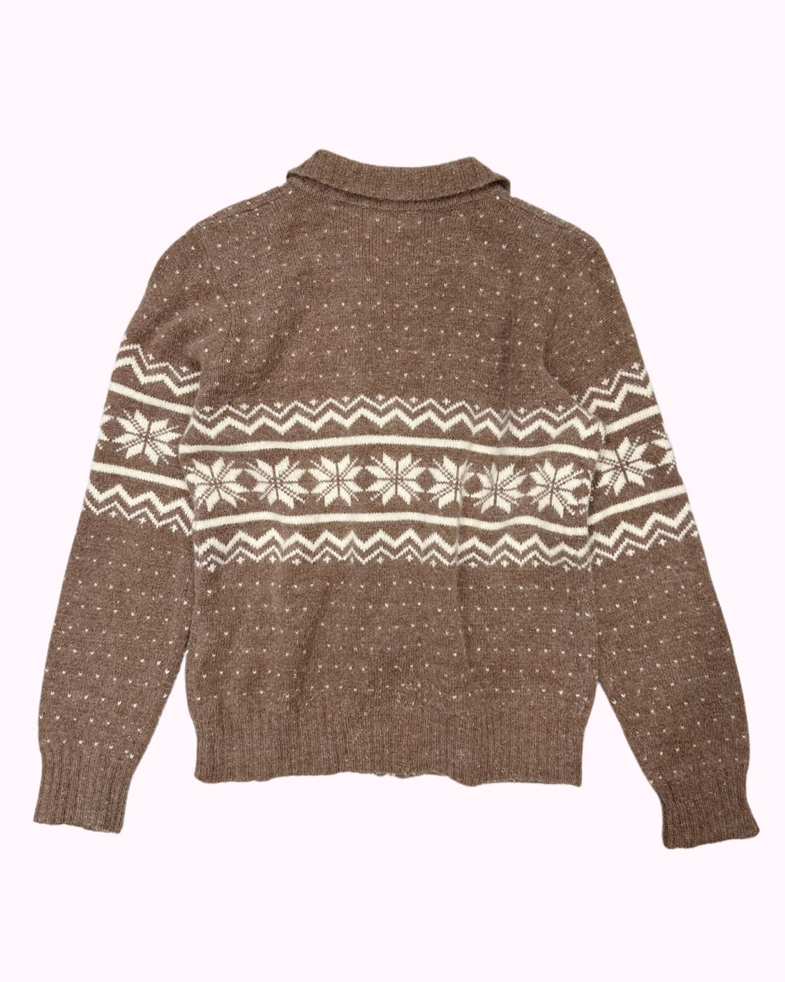 brown hairy wool knit zip-up 상품이미지4
