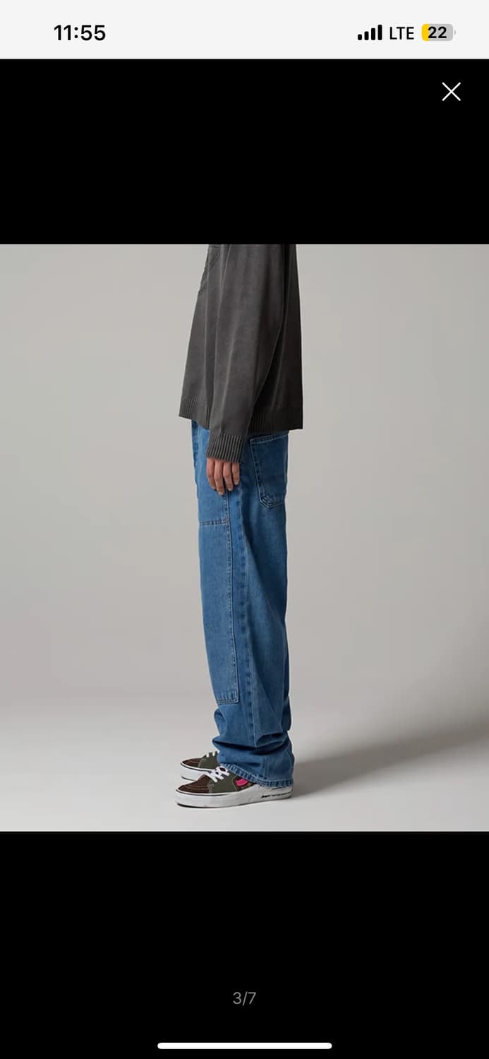 디키즈 더블니 루즈핏 데님 팬츠 Archive Wash 상품이미지2