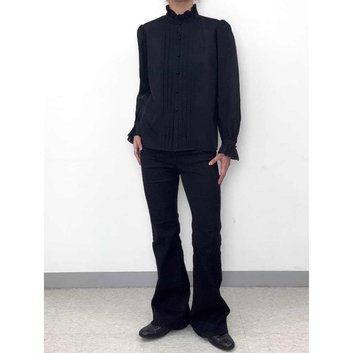 빈티지 블랙 고딕 블라우스 상품이미지2