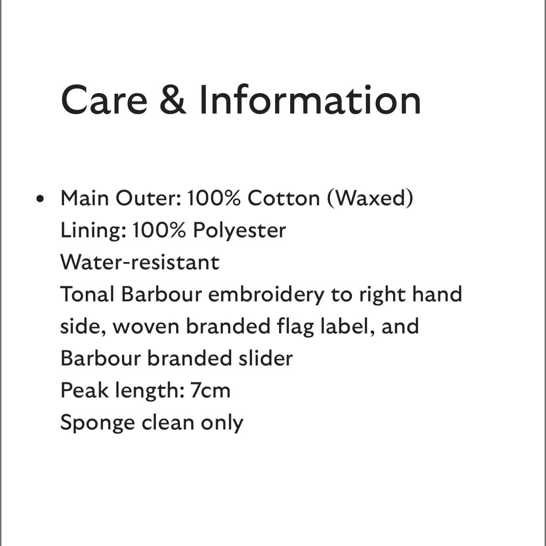 바버 왁스 스포츠 캡 상품이미지8