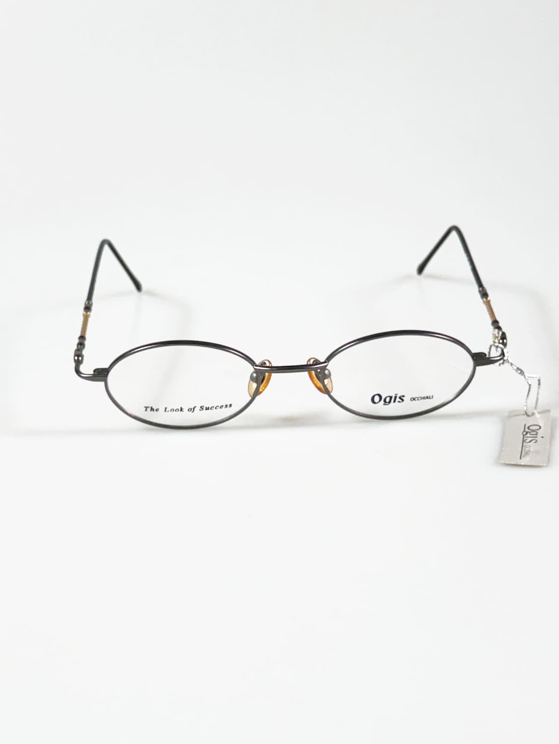 OGIS 다크 실버 슬림 오벌 메탈 프레임 빈티지 안경 상품이미지1